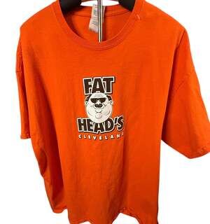 Fat Head's Cleveland Brewery Orange T-Shirt 2XL Bar Pub Beer Graphic Tee